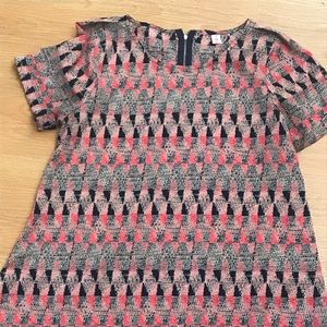 Boho Retro 100% Silk Short Dress/ Size SMALL